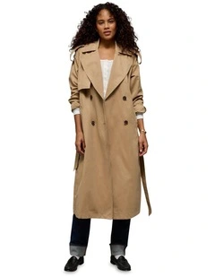 Trench Coat in Khaki