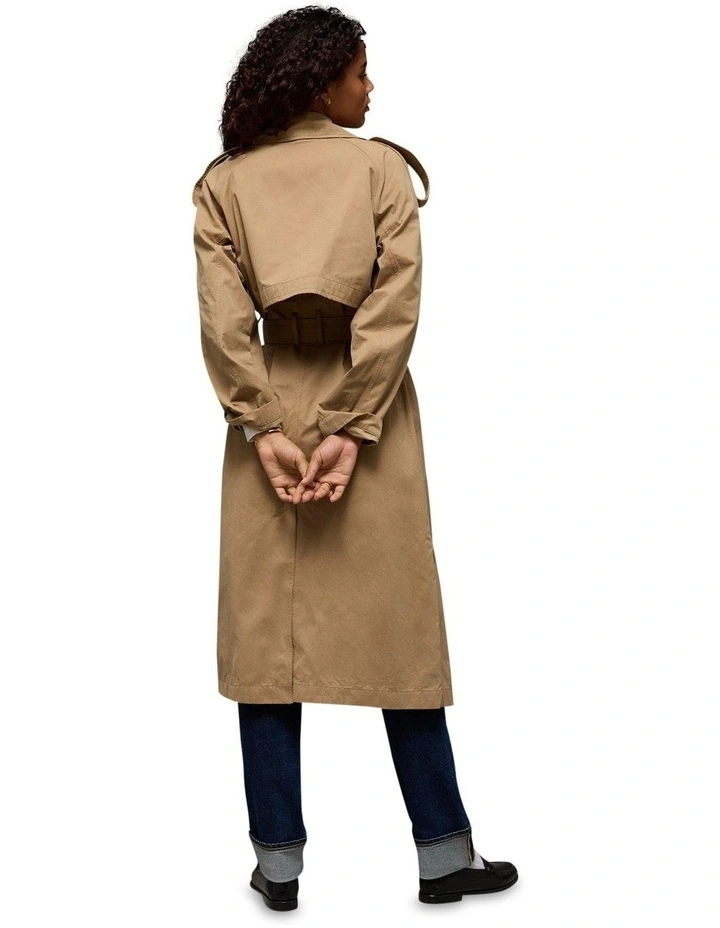Trench Coat in Khaki image 2