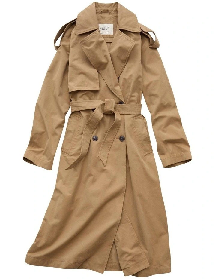 Trench Coat in Khaki image 3