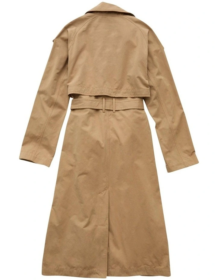 Trench Coat in Khaki image 4