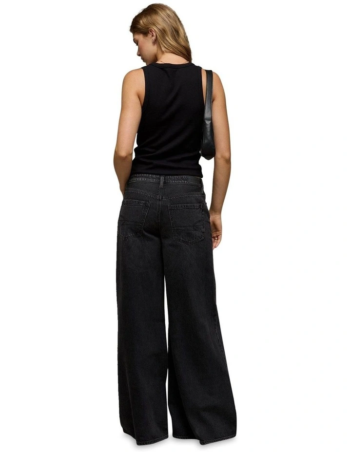 Stretch A-Line Fit Jeans in Proper Black image 2