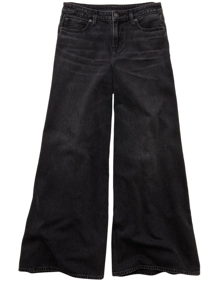 Stretch A-Line Fit Jeans in Proper Black image 3