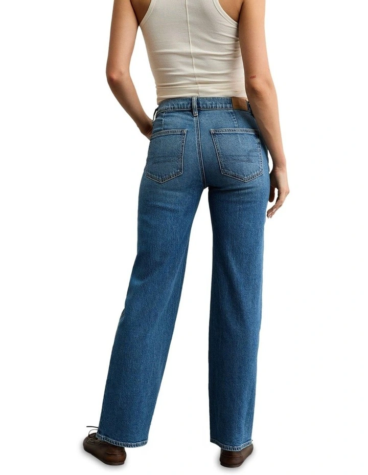 Stretch High-Waisted Stovepipe Jeans in Cool Classic image 2