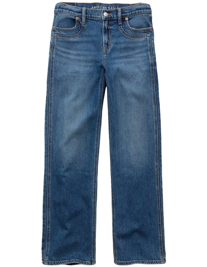 Stretch High-Waisted Stovepipe Jeans in Cool Classic image 3