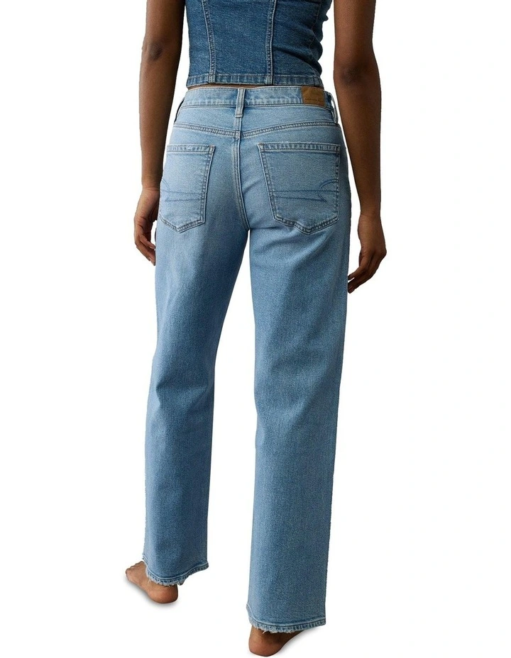 Strigid High Waisted Stovepipe Jeans in Medium Indigo image 2