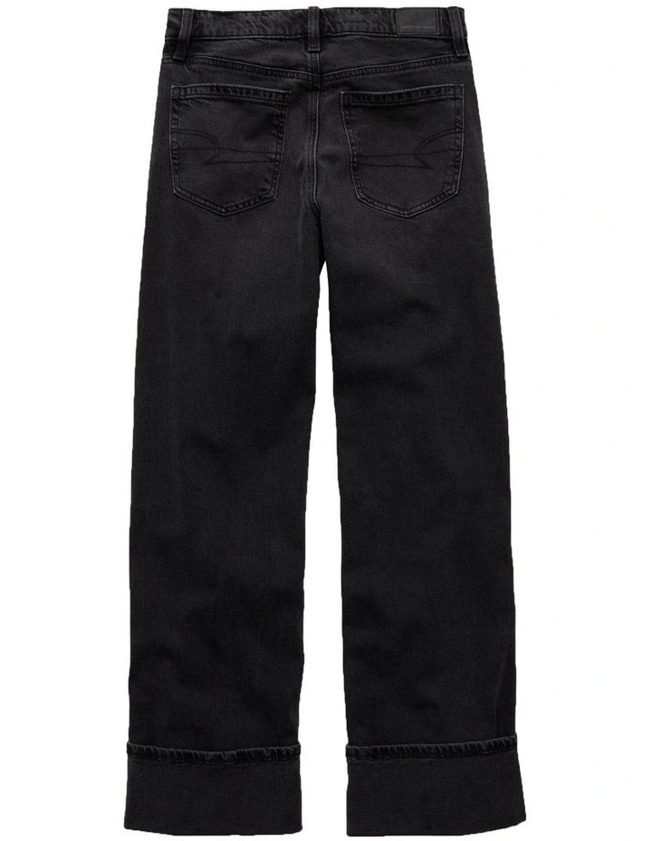 Stretch High Waisted Stovepipe Jeans in Black Blaze image 4