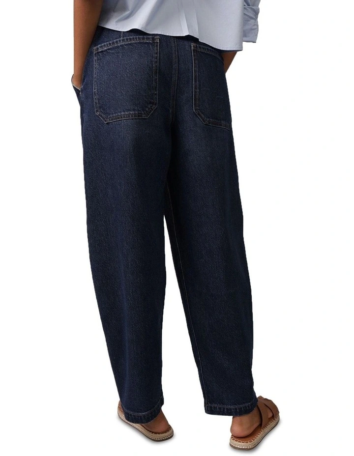 Stretch Barrel Jean in Super Vivid image 2