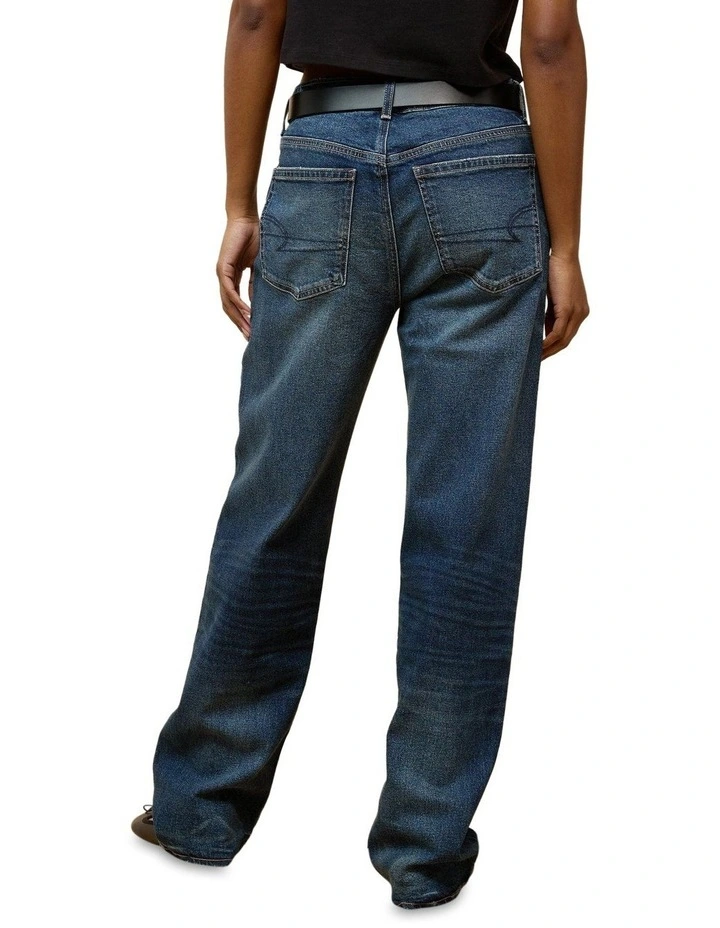 Strigid Low-Rise Baggy Straight Jean in Washed Blue image 2
