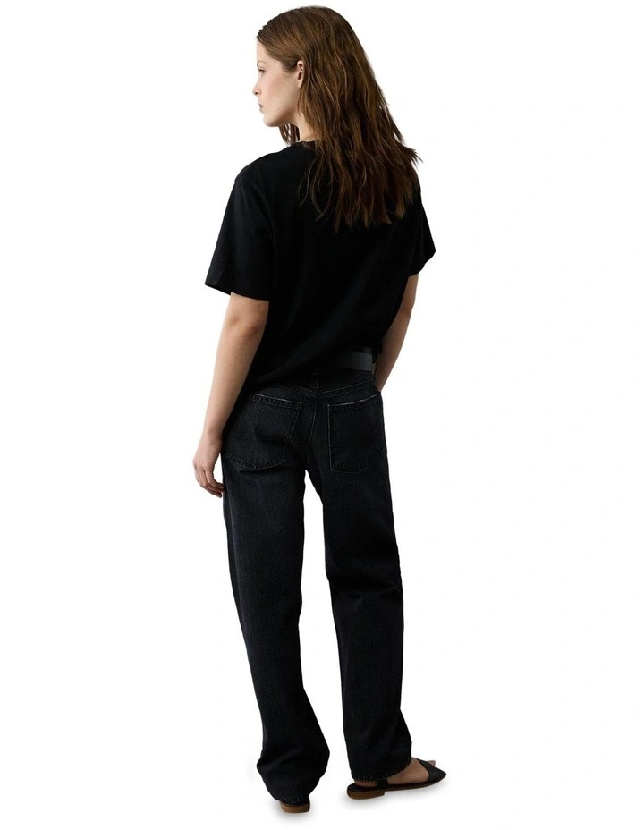 Strigid Low-Rise Baggy Straight Jean in Black Blaze image 2