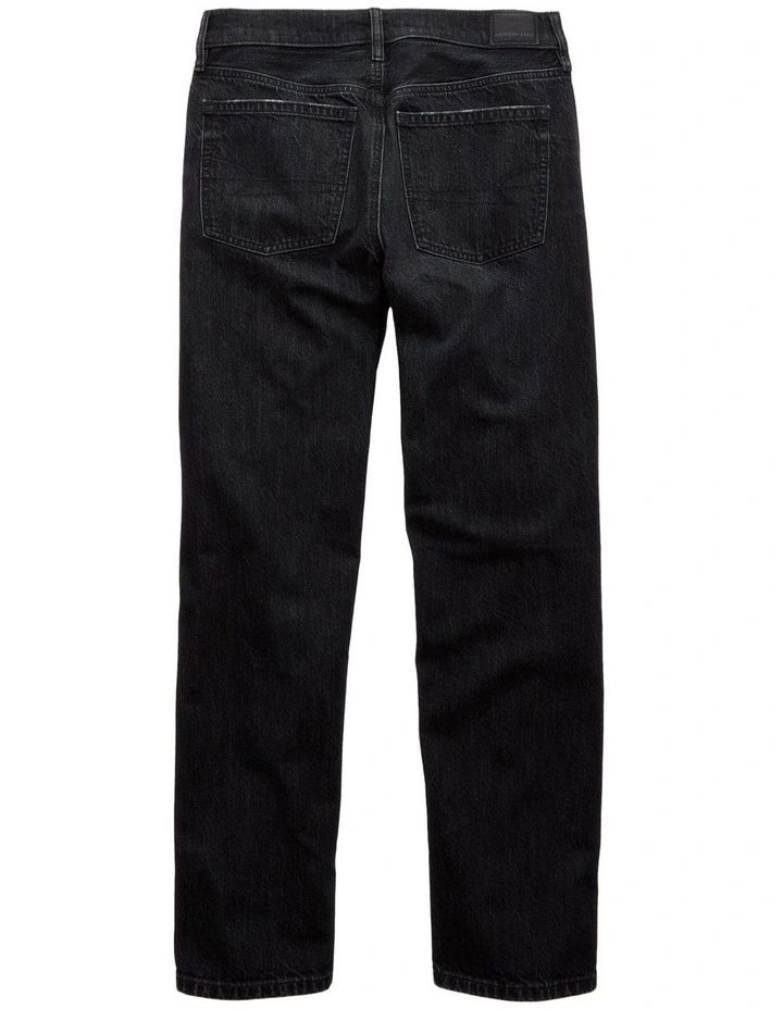 Strigid Low-Rise Baggy Straight Jean in Black Blaze image 4