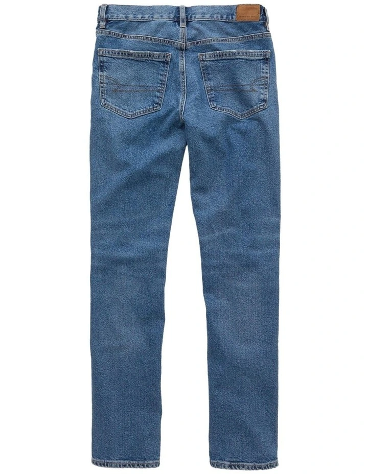 Stretch High-Waisted Straight Jean in Classic Medium image 4