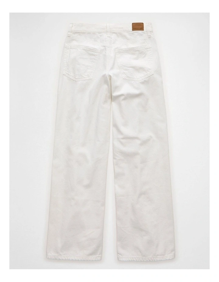 Dreamy Drape Strigid Low-Rise Baggy Ultra-Wide Leg Jeans in Fresh White image 4