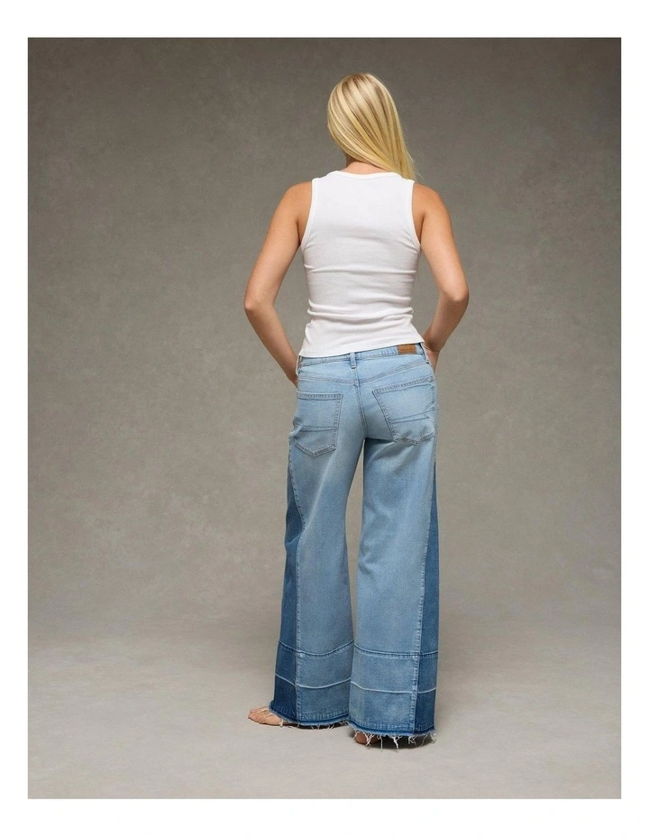 Dreamy Drape Stretch Low-Rise Baggy Ultra-Wide Leg Jeans in Blue Breeze image 2