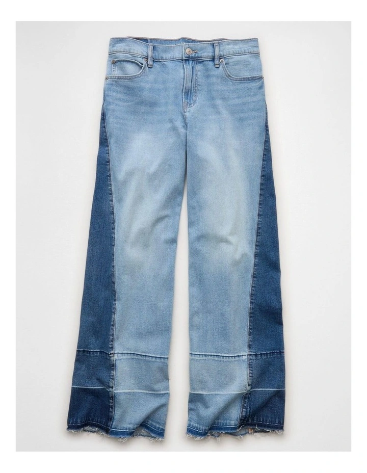 Dreamy Drape Stretch Low-Rise Baggy Ultra-Wide Leg Jeans in Blue Breeze image 3