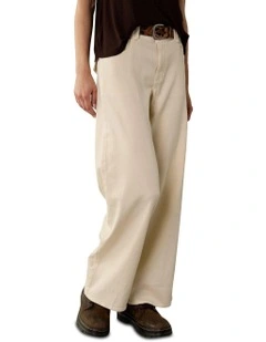 Low-Rise Baggy Wide-Leg Pant in Vintage Vanilla