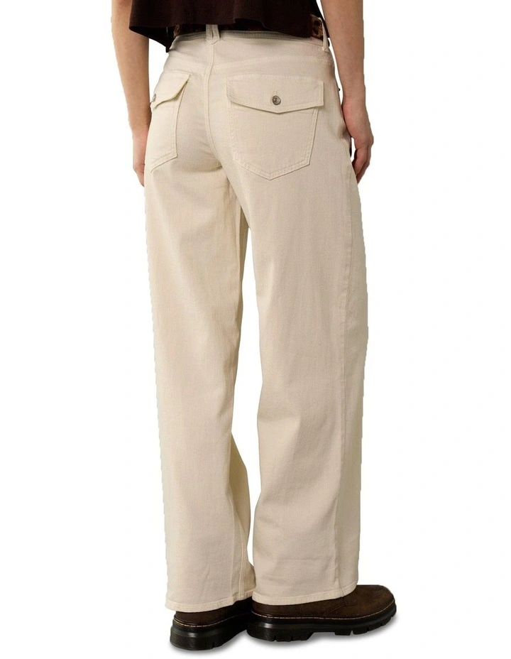Low-Rise Baggy Wide-Leg Pant in Vintage Vanilla image 2