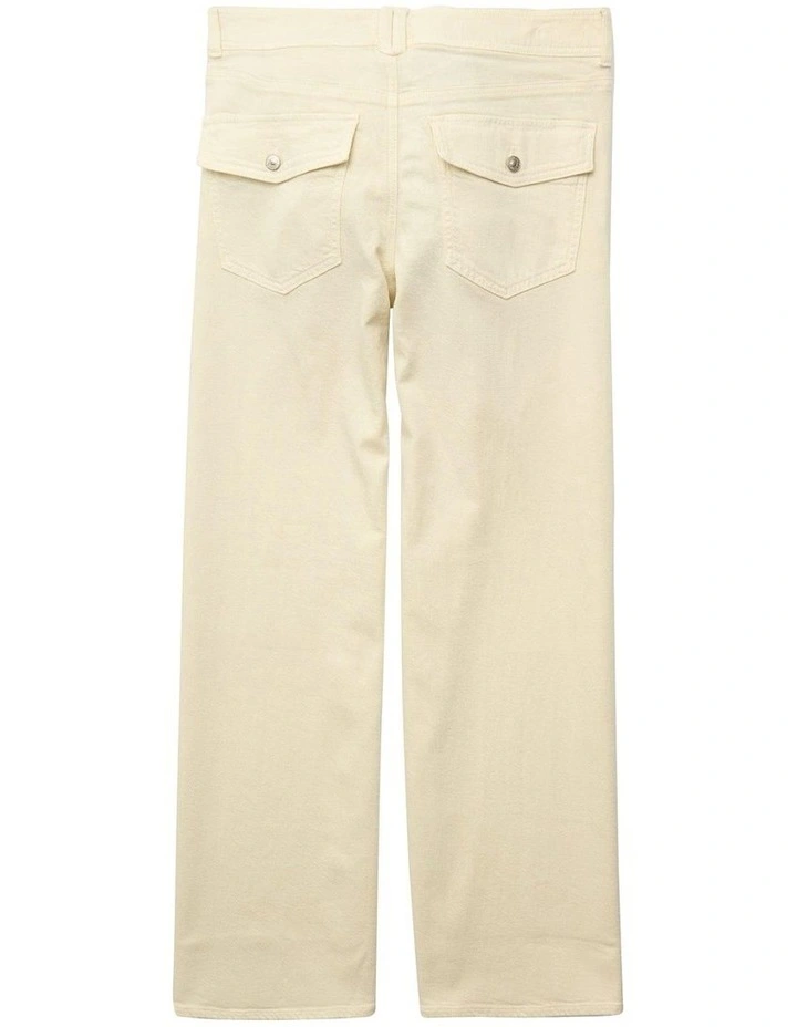 Low-Rise Baggy Wide-Leg Pant in Vintage Vanilla image 4