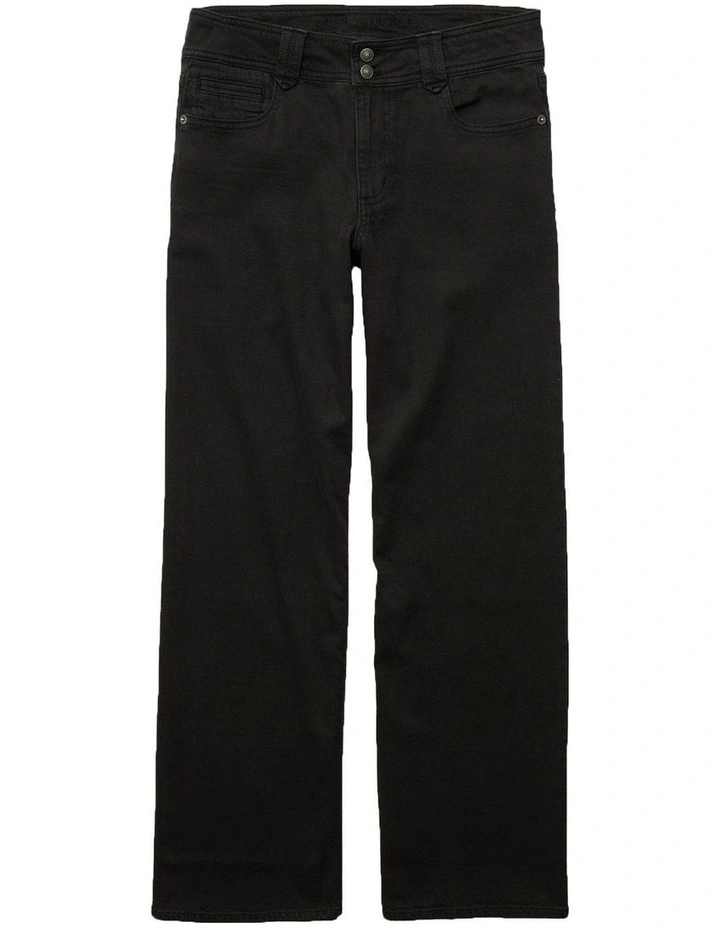 Low-Rise Baggy Wide-Leg Pant in Onyx Black image 3
