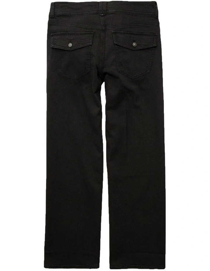 Low-Rise Baggy Wide-Leg Pant in Onyx Black image 4