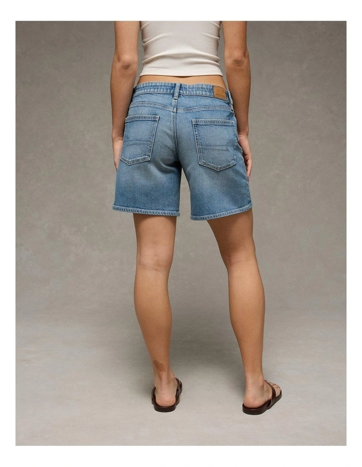 Stretch Low-Rise Baggy Jort 8" in Medium Vintage Wash image 2