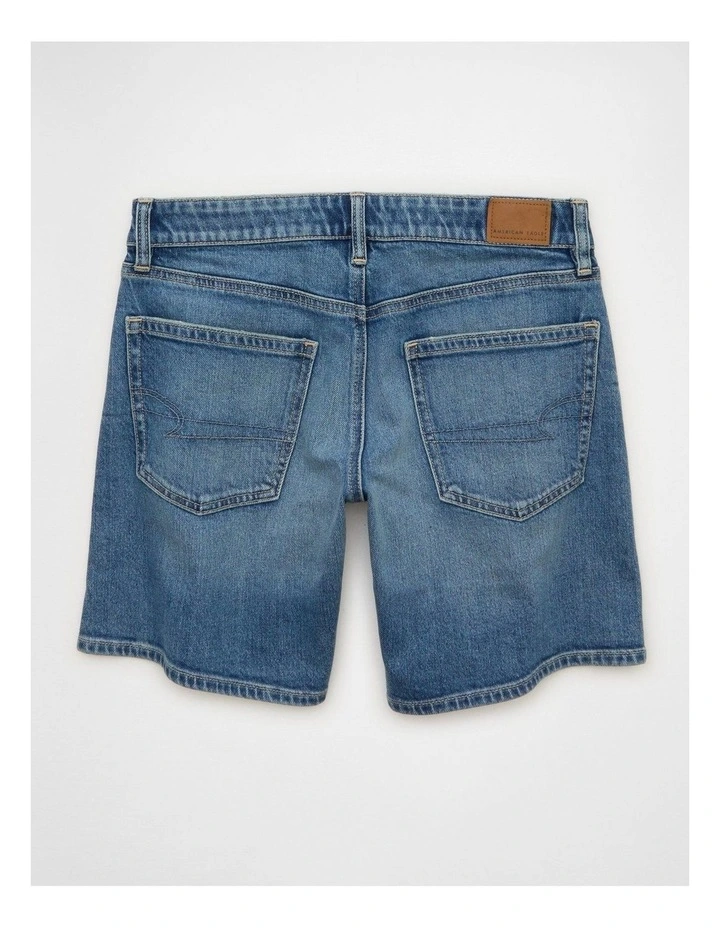 Stretch Low-Rise Baggy Jort 8" in Medium Vintage Wash image 4
