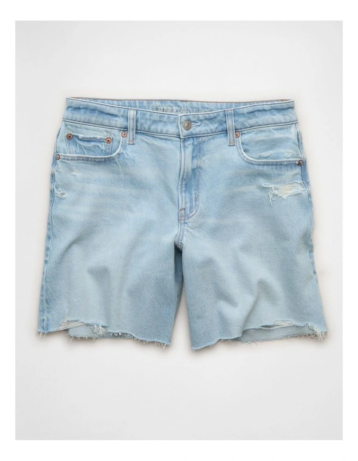Stretch Low-Rise Baggy Jort 8" in Light Aglow image 3