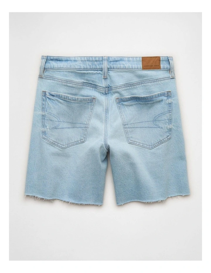 Stretch Low-Rise Baggy Jort 8" in Light Aglow image 4