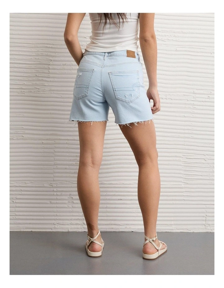 Strigid Super High-Waisted Relaxed Denim Short 6" in Icy Repair image 2