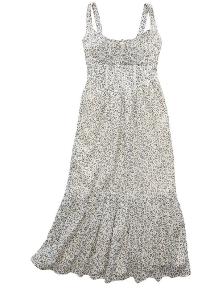 Catie Corset Midi Dress in Blue image 3