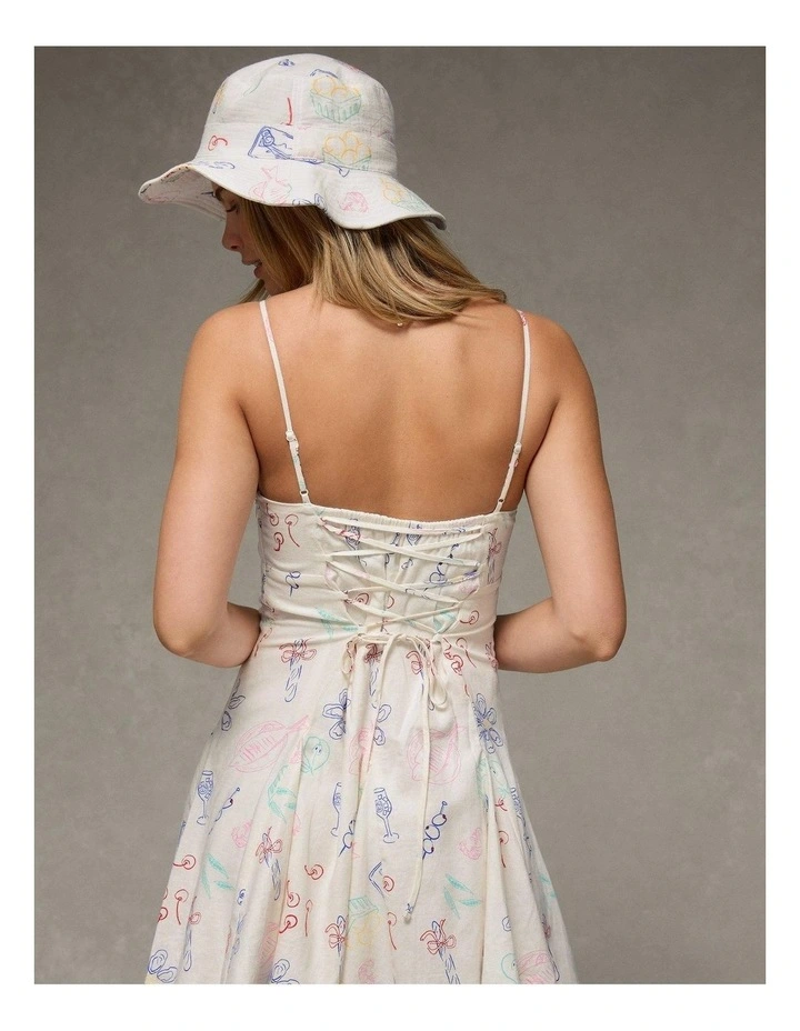 Pleated Mini Dress in Multi image 2