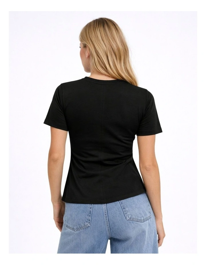Marie Life Ruching Top in Black image 2