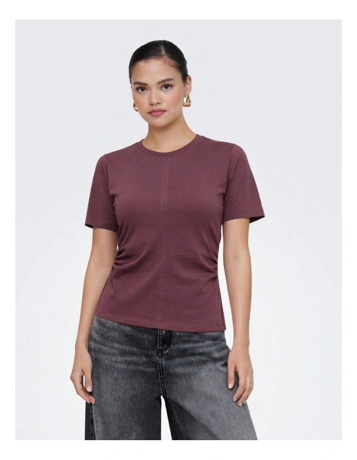Marie Life Ruching Top in Chocolate image 1