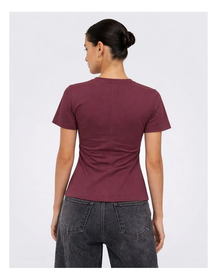 Marie Life Ruching Top in Chocolate image 3