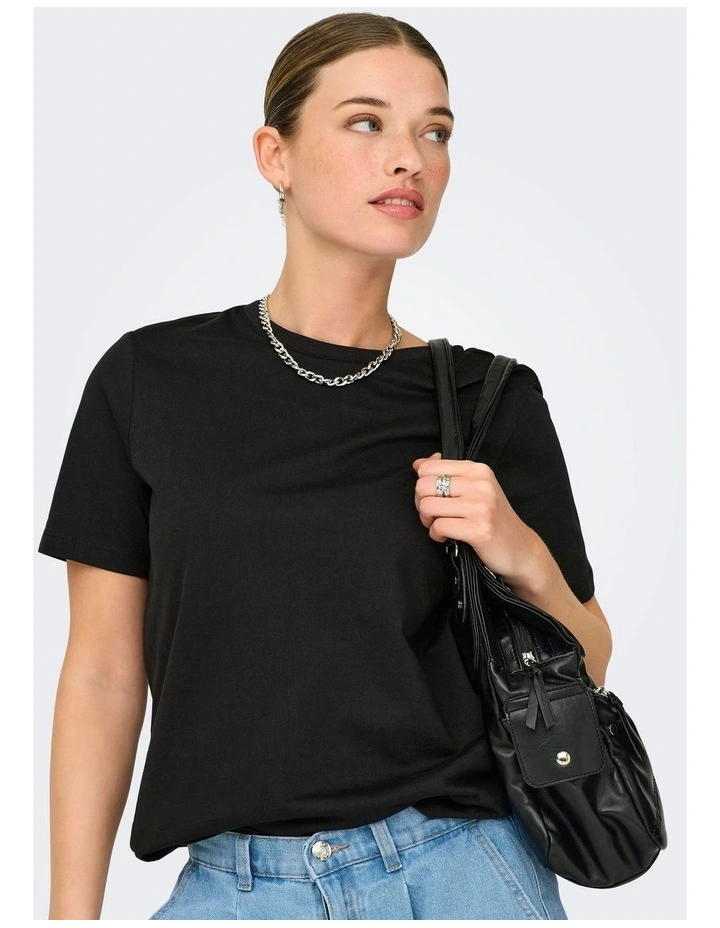 Freja Life Cotton T-Shirt in Black image 2