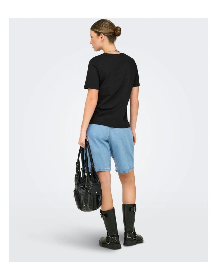 Freja Life Cotton T-Shirt in Black image 4