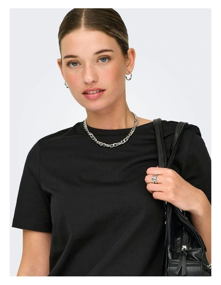 Freja Life Cotton T-Shirt in Black image 5