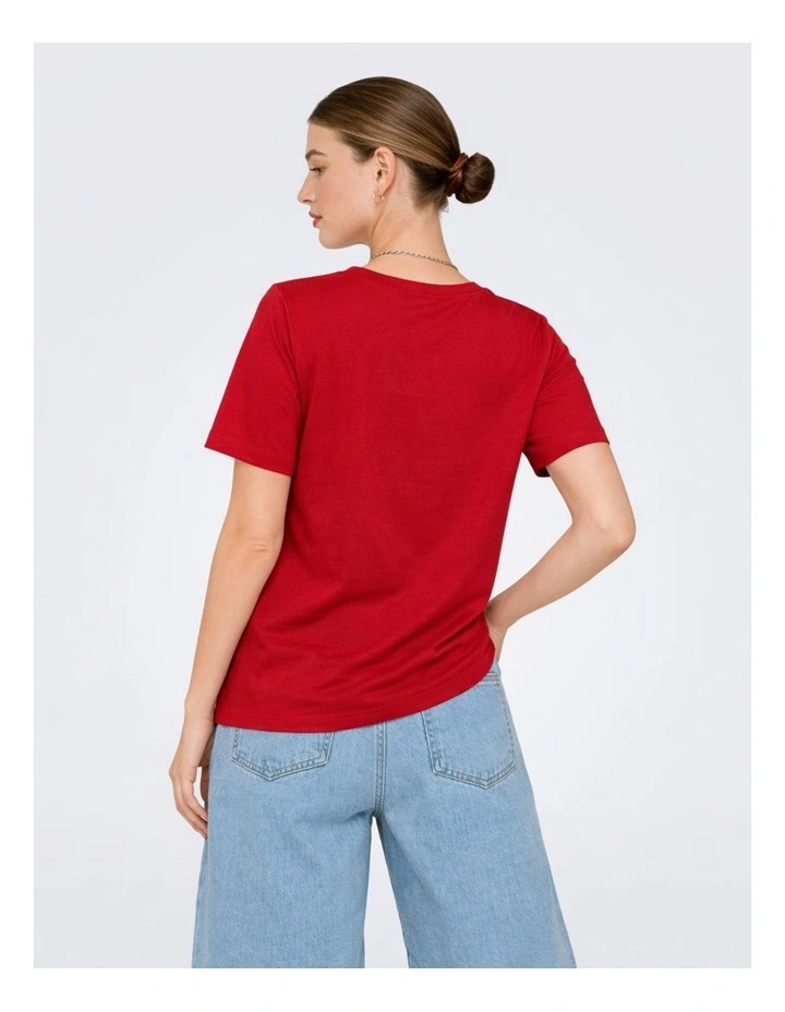Freja Life Cotton T-shirt in Red image 2