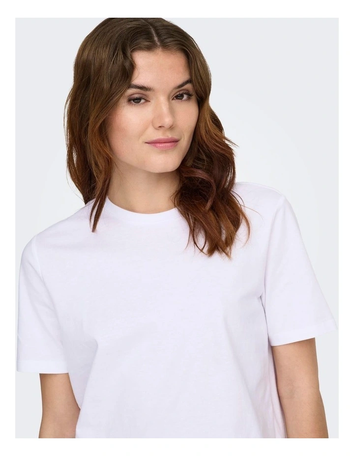 Freja Life Cotton T-Shirt in White image 5