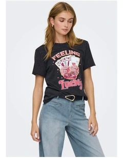 Lucy Life Printed T-shirt in Black
