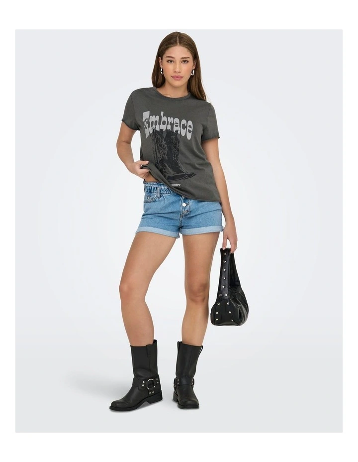 Lucy Life Printed T-shirt in Charcoal image 4