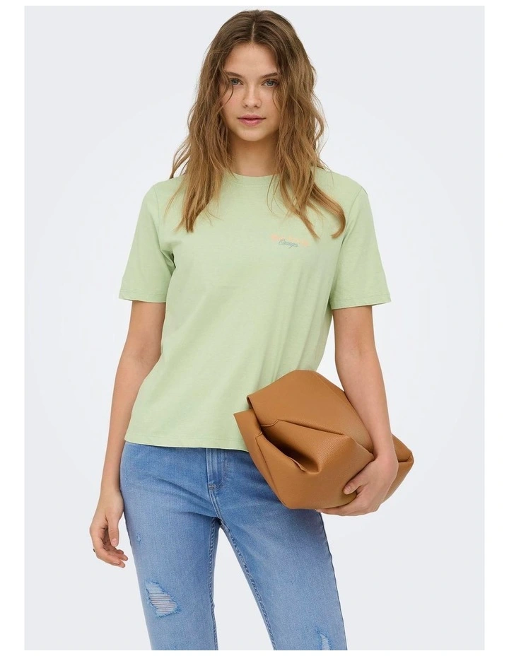 Lucy Monja Short Sleeve Top in Green image 1