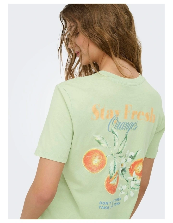 Lucy Monja Short Sleeve Top in Green image 2