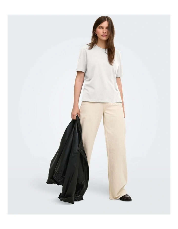 Happy Short Sleeve Tee in White image 2