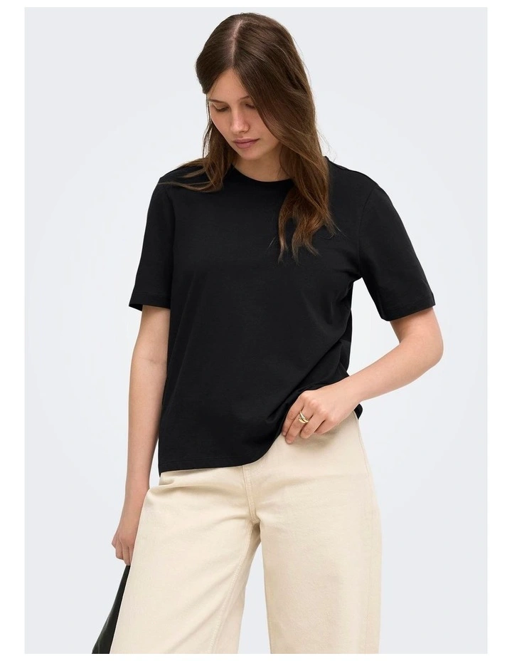 ONLY Happy Short Sleeve in Black image 1