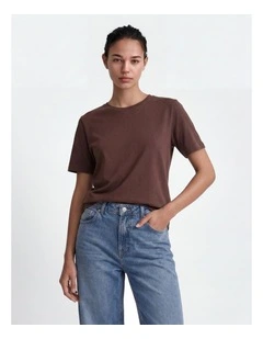 Happy Short Sleeve Tee in Brown