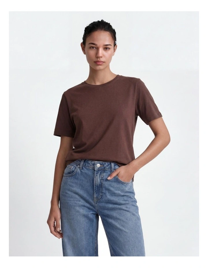Happy Short Sleeve Tee in Brown image 1