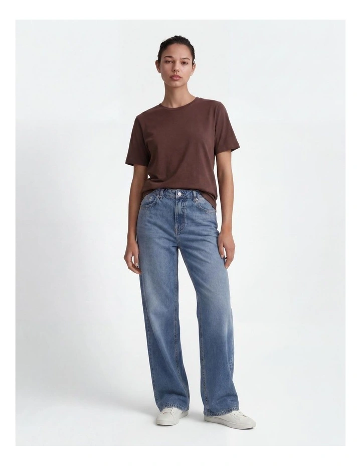 Happy Short Sleeve Tee in Brown image 2