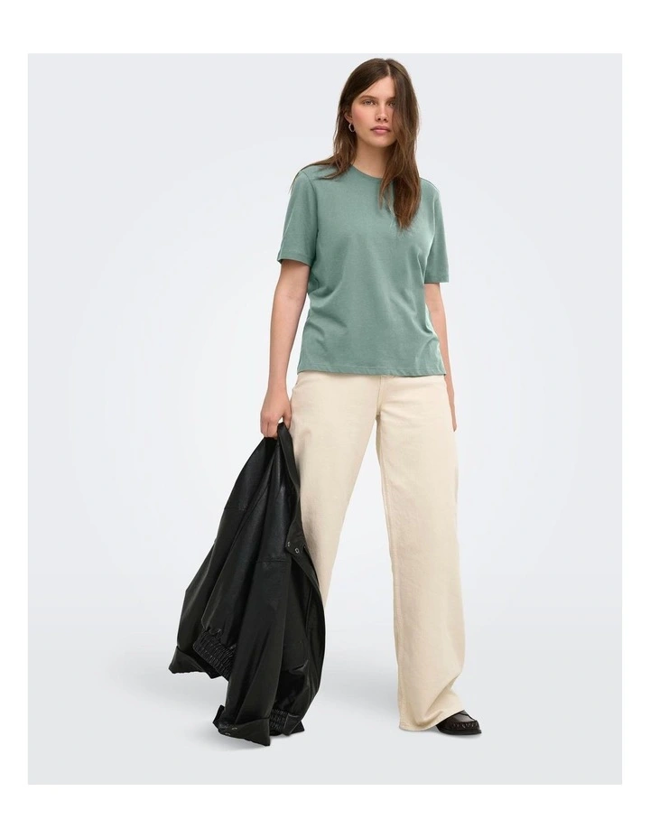 Happy Short Sleeve Tee in Green image 2