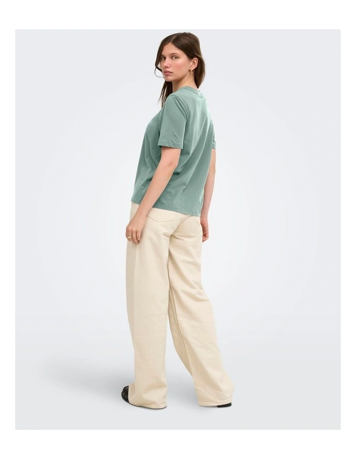 Happy Short Sleeve Tee in Green image 3