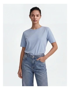 Happy Short Sleeve Tee in Blue